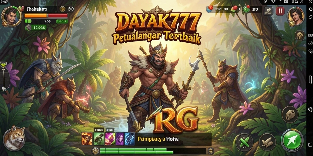 Antarmuka permainan RPG DAYAK777 yang menarik dan interaktif.
