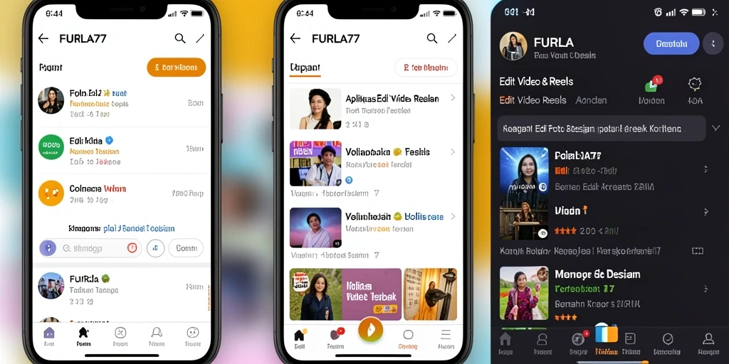 Tampilan antarmuka FURLA77 untuk edit Video Reels yang modern dan fungsional.
