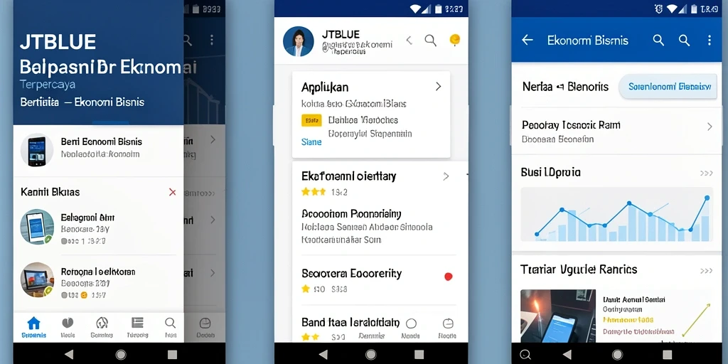 Antarmuka JTBLUE yang intuitif untuk berita ekonomi.