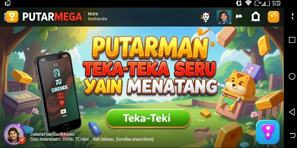 Tampilan antarmuka PUTARMEGA dengan teka-teki yang menarik.