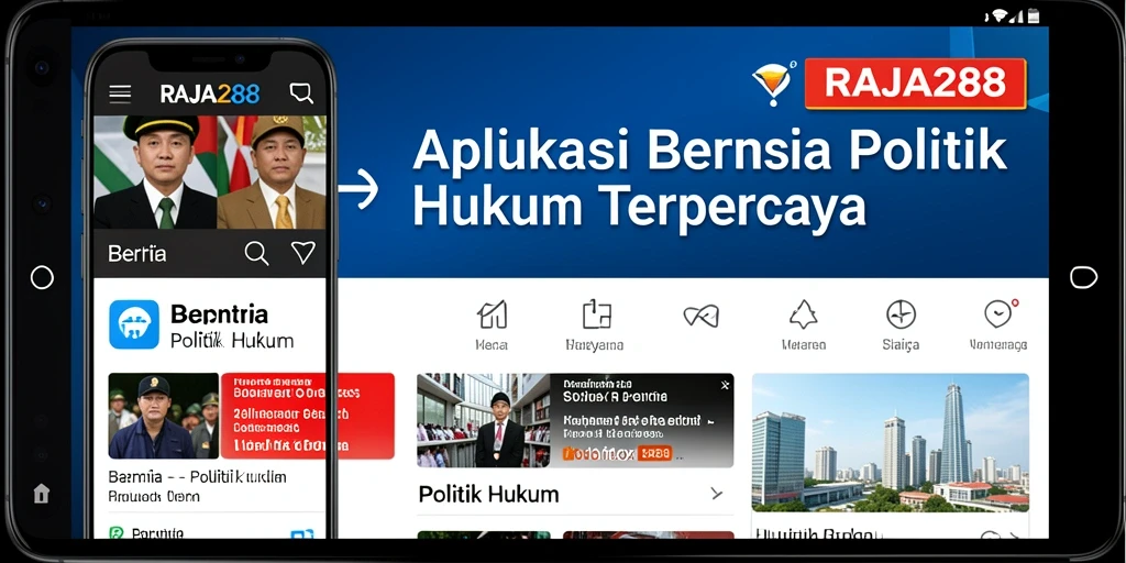 Tampilan antarmuka modern RAJA288 dengan fokus pada politik dan hukum.