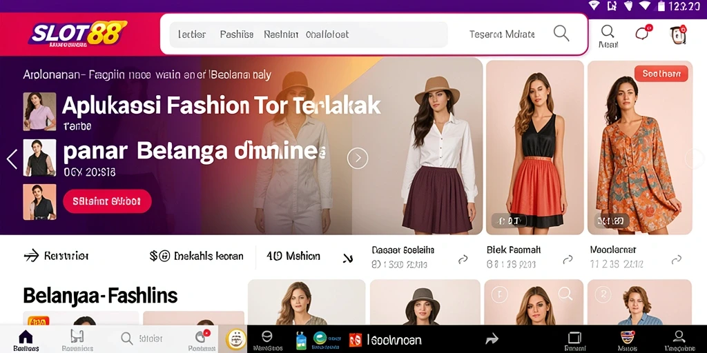 Tampilan antarmuka aplikasi SLOT88 yang stylish dan fungsional.