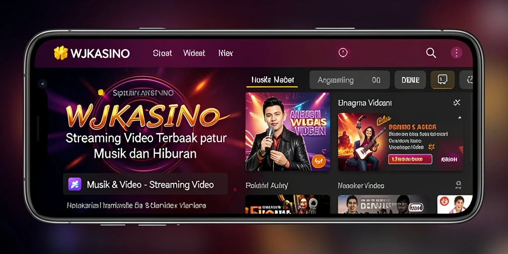 Tampilan antarmuka WJKASINO yang modern dan menarik untuk streaming video.