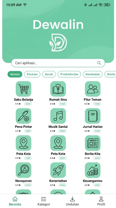 Dewalin | Indeks Aplikasi Populer dan Kanal Uji Terbaik Indonesia